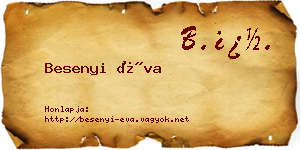 Besenyi Éva névjegykártya