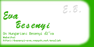 eva besenyi business card